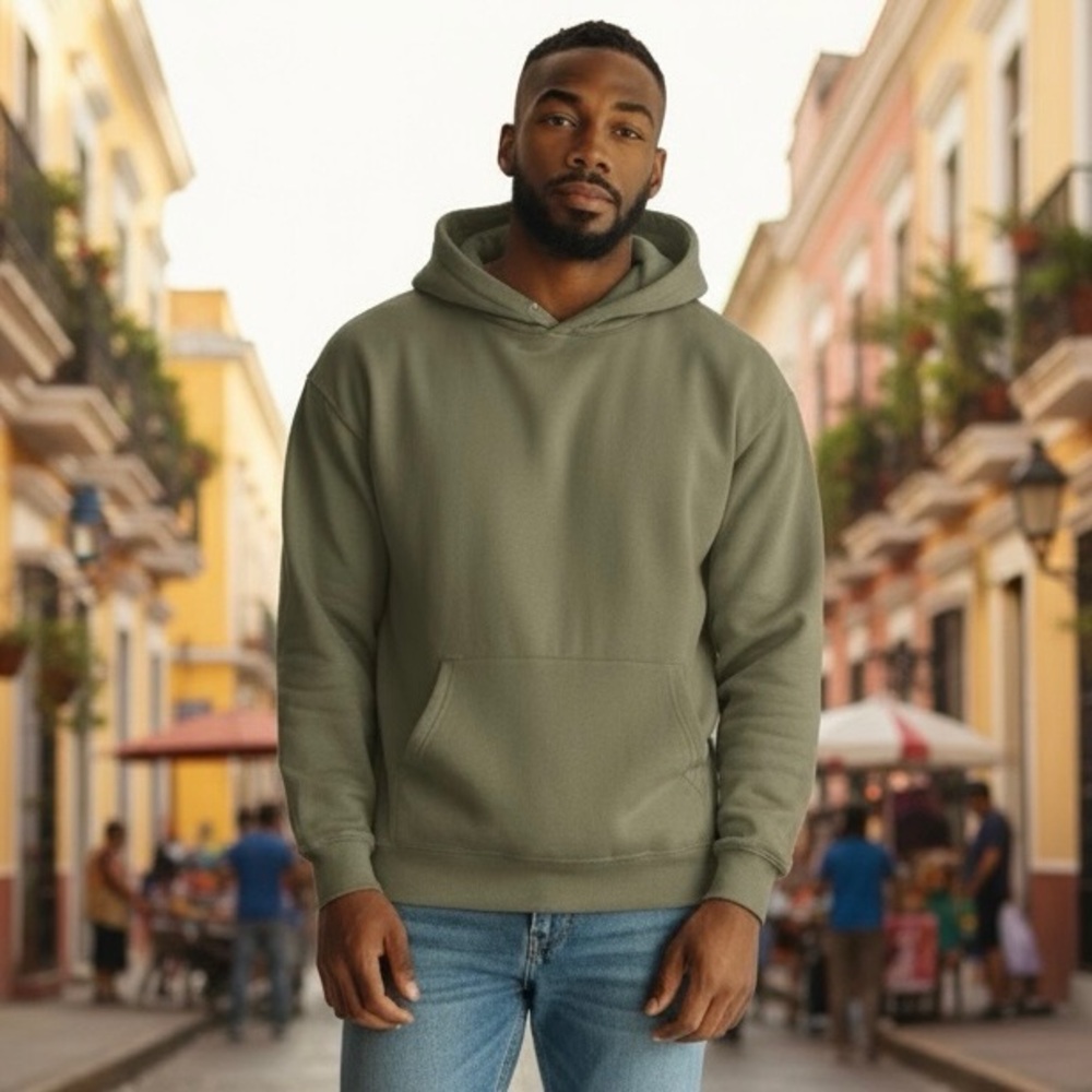 🤑 5/$25 Men's Dazy Classic Olive Hoodie Sweatshirt